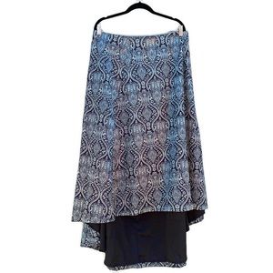 Lela Rose Lane Bryant Metallic Jacquard Midi Skirt Plus Size 26 NWT